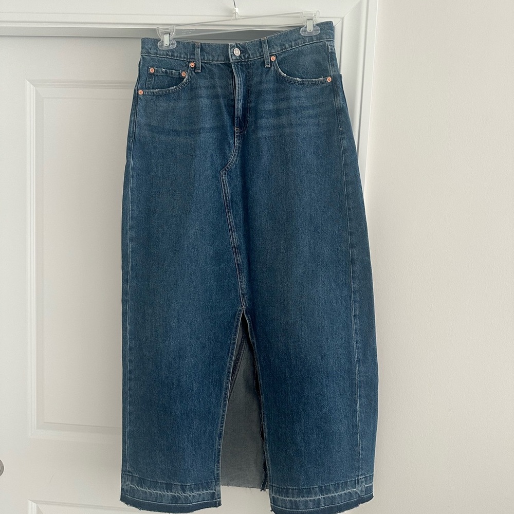 GAP Blue Denim Maxi Skirt 12 Tall